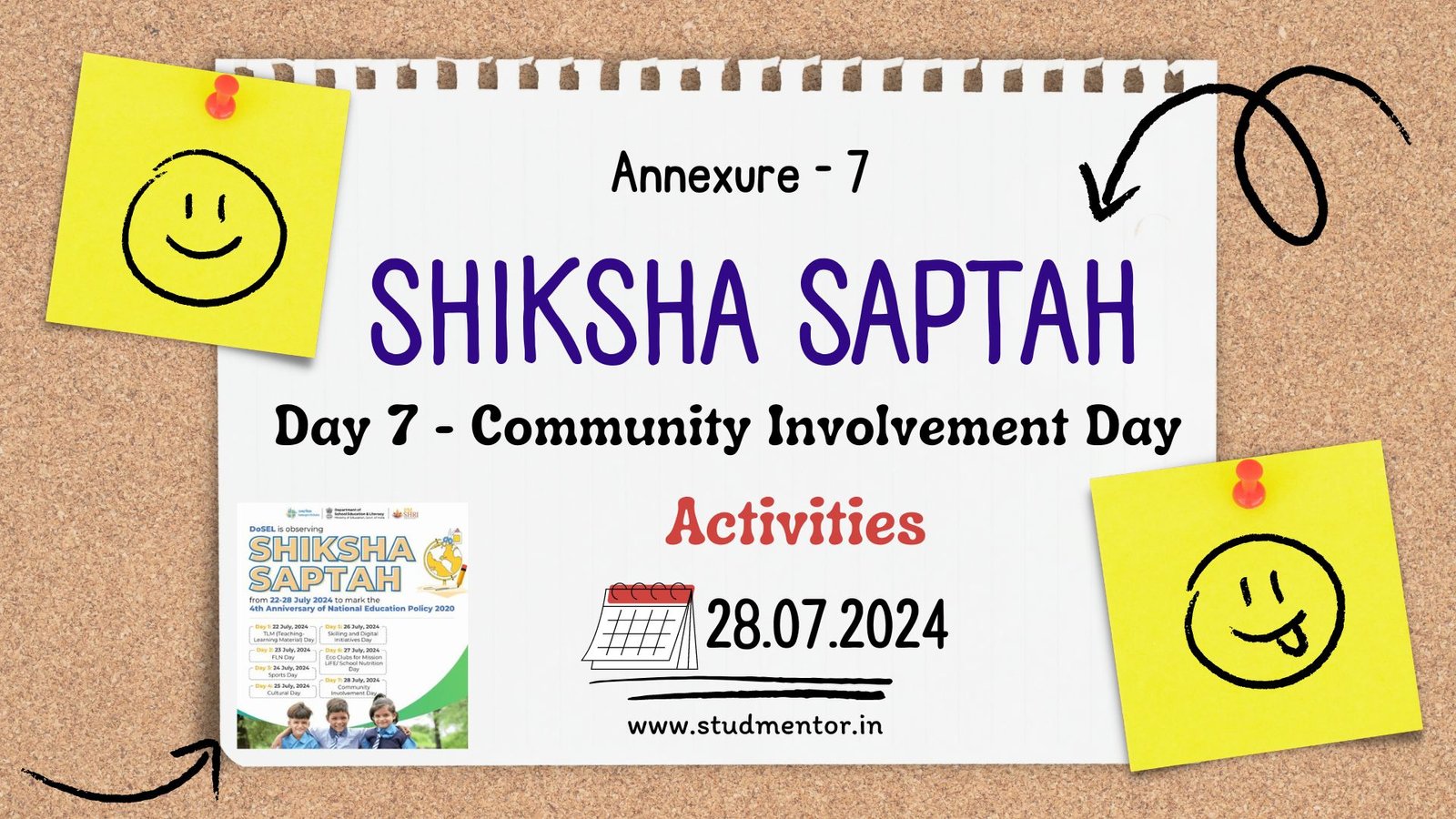 Shiksha Saptah Day 7 - Community Involvement Day 28.07.2024