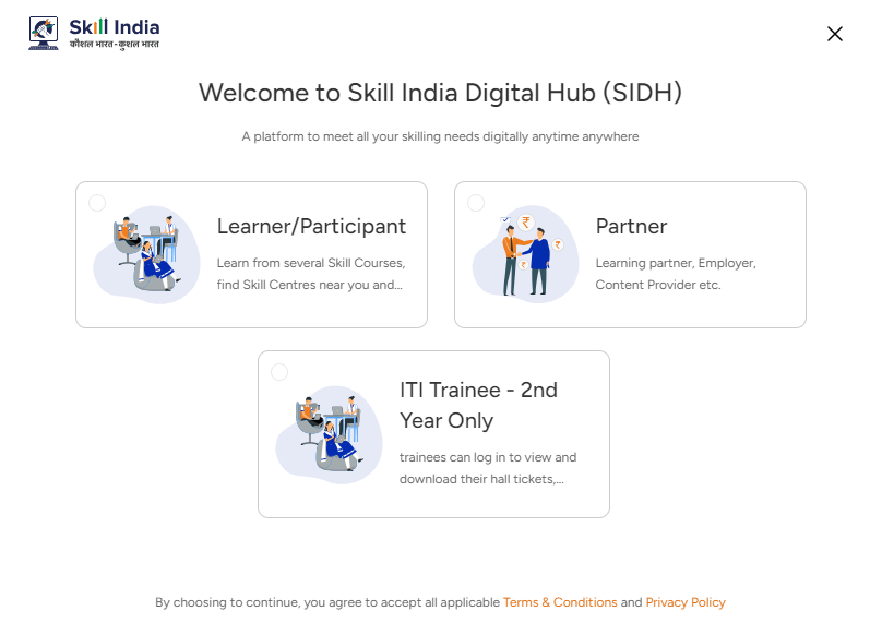 Click on Partner - Skill India Digital HUB