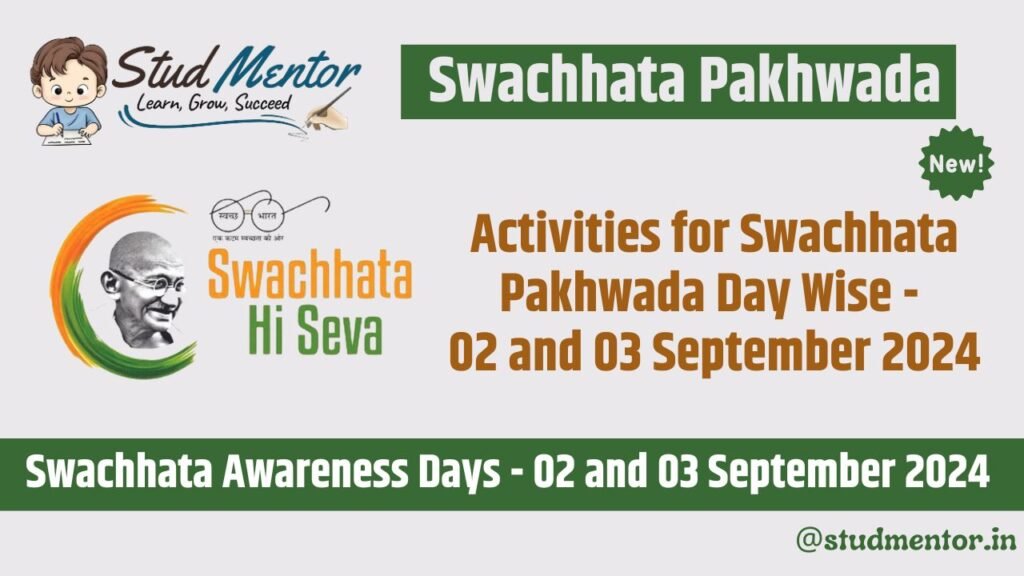 Activities for Swachhata Awareness on 2 and 3 September 2024