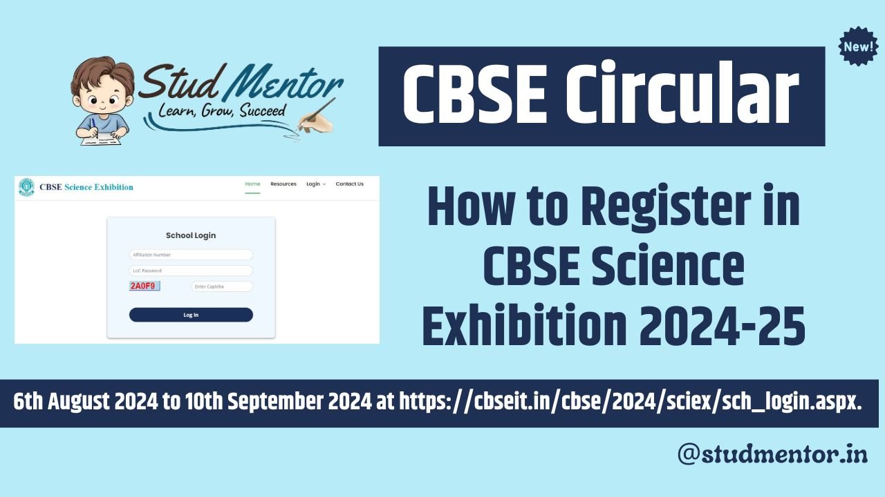 How to Register in CBSE Science Exhibition 2024-25