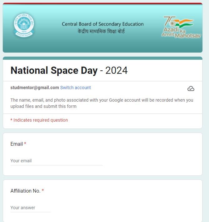 national space day report 2024 CBSE