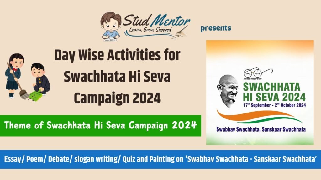 Day Wise Activities for Swachhata Hi Seva Campaign 2024