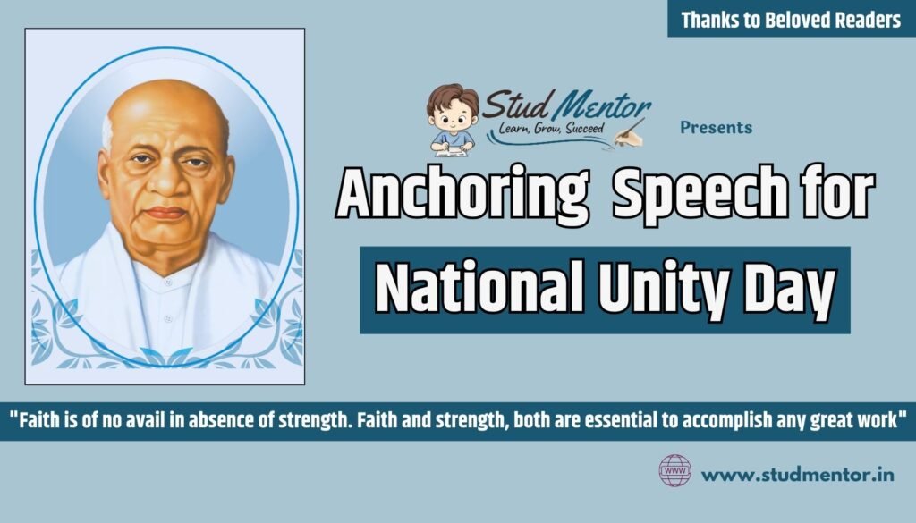 Anchoring Script for National Unity Day - 31 October 2024