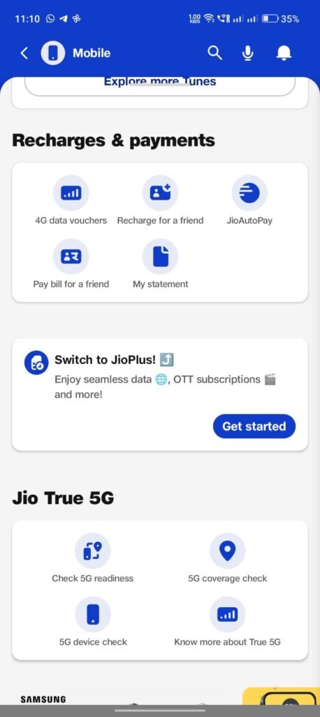 Step 3 - click on my statement - download jio sim card call history 2024