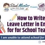 How to Write Leave Letter in English for for School Teacher in 2024