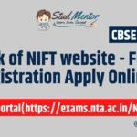 Link of NIFT website - For Registration Apply Online