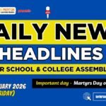 News Headlines for School Assembly – 30 January 2026