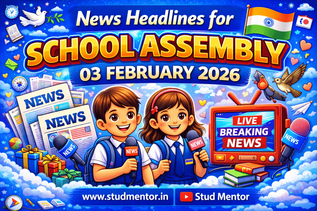 News Headlines for School Assembly – 03 February 2026