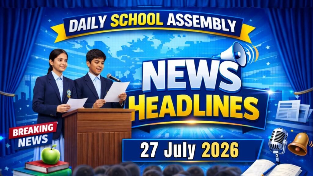 News Headlines for School Assembly – 27 July 2026