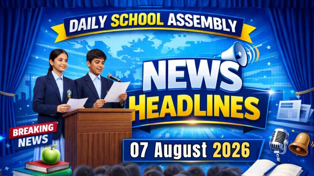 News Headlines for School Assembly – 07 August 2026